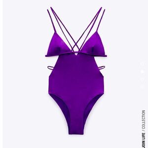 Reposh Zara Purple One-Piece Swimsuit